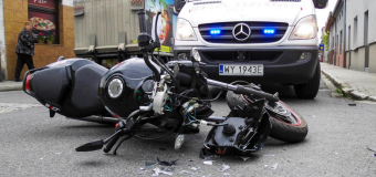 Kolejny wypadek z udziałem motocyklisty