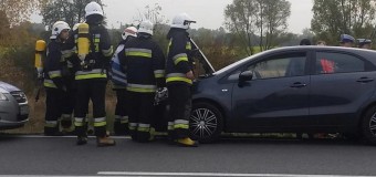Pożar samochodu w Praszce