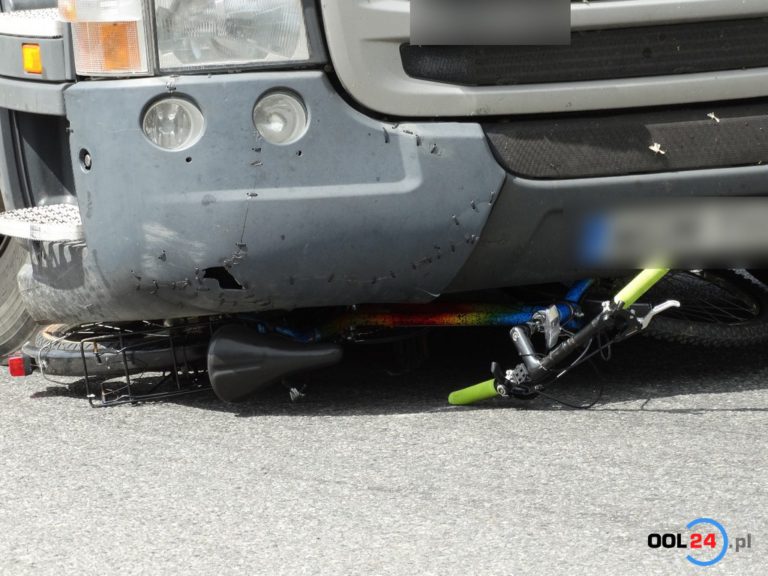 11letni rowerzysta potrącony przez tira na rondzie w