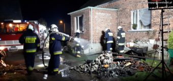 Pożar piwnicy w Kozłowicach