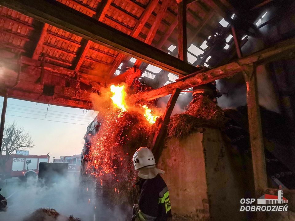 Pożar stodoły w Bzinicy Nowej