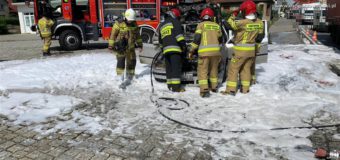 Pożar samochodu w Gorzowie Śląskim