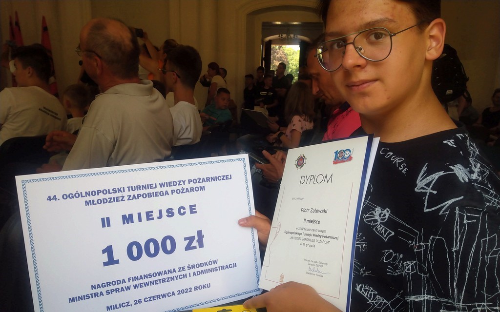 Oleśnianin zajął drugie miejsce w Ogólnopolskim Turnieju Wiedzy Pożarniczej!