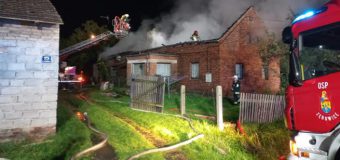 Strażacy walczyli z nocnym pożarem budynku jednorodzinnego
