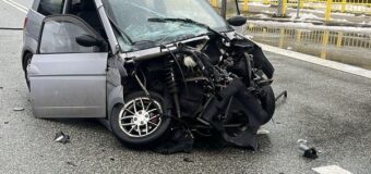 Wypadek dwóch pojazdów w Myślinie