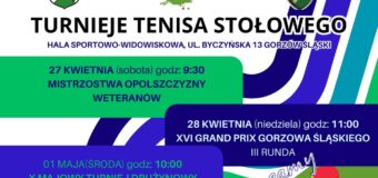 Turnieje Tenisa Stołowego – Gorzów Śląski
