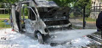 Pożar samochodu dostawczego w Pawłowicach