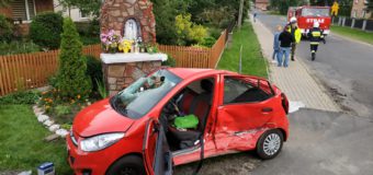 Wypadek dwóch samochodów w Cieciułowie