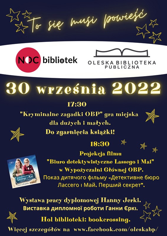 Noc Bibliotek – Oleska Biblioteka Publiczna