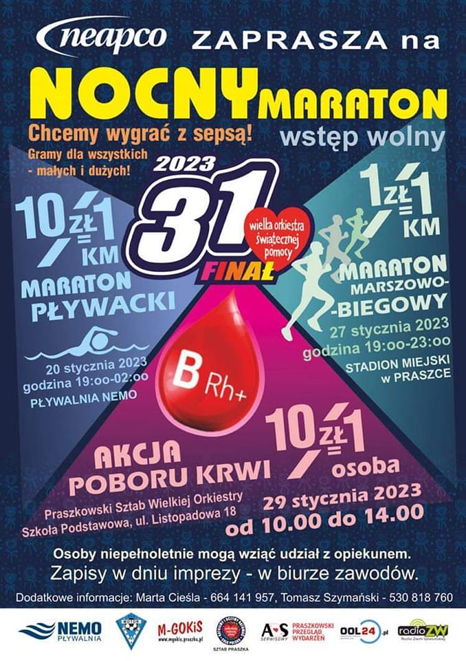 31. Finał WOŚP – Nocny Maraton z Neapco Praszka
