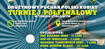 Drużynowy Puchar Polski Kobiet – turniej półfinałowy w tenisie stołowym – Gorzów Śląski